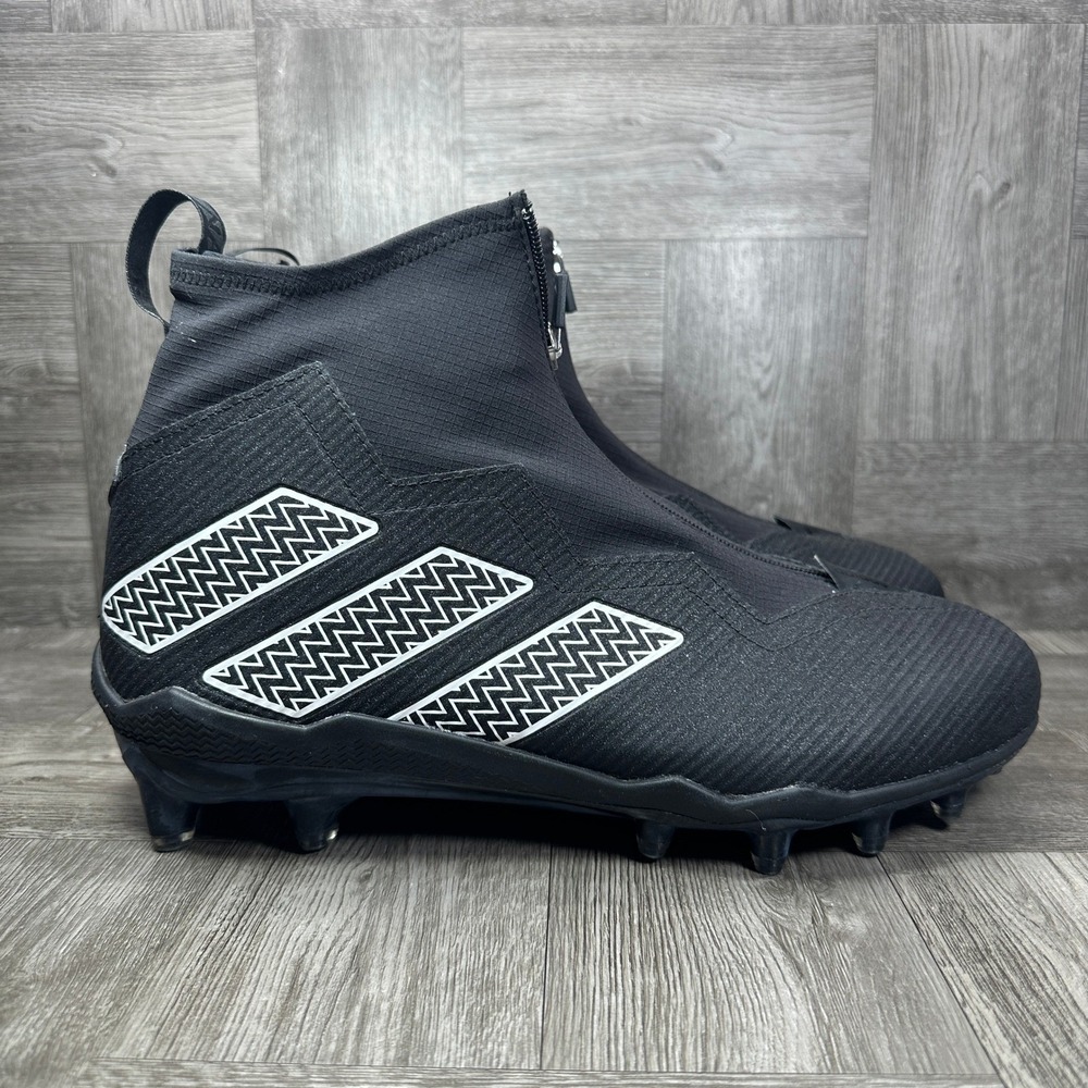 Adidas Nasty 2.0 Football Cleats Mens 16 Black High Top Zip Up‎ NEW GV8309